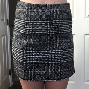 Plaid pencil skirt